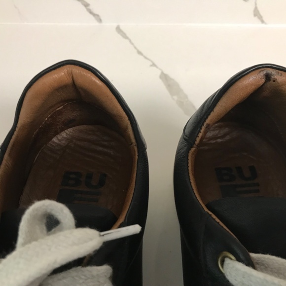 Bueno Handworked Black Leather Lace up Sneakers EU 37 - Picture 8 of 9